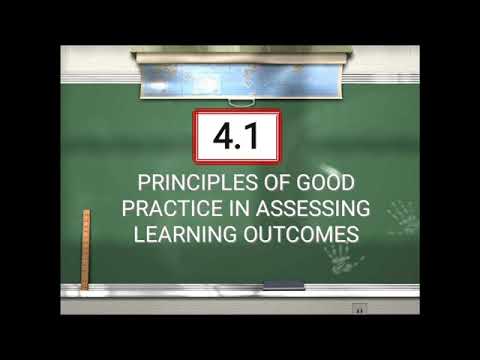 PRINCIPLES OF GOOD PRACTICE IN ASSESSING LEARNING OUTCOMES #educ60 #reporting