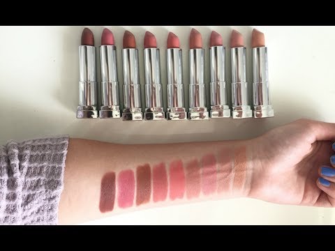 Video: Maybelline Colorsensational Inti-Matte Alastuttaa Huulipuna Raw Cocoa Review