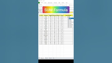 Use Sum formula in Excel💯🔥sum function #exceltips #exceltricks