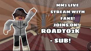 mm2 live stream🔴 | sub if new ‼️ | joins on #mm2 MM2 LIVE STREAM