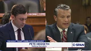 Ossoff grills Hegseth on past Iran war statements touting success