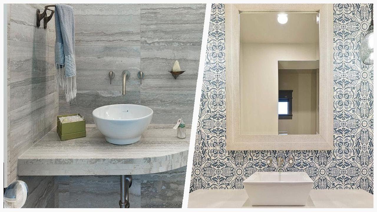 Elevate Powder Rooms with Chic Cement & Limestone Tiles | Designer ...
