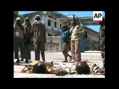 Dramatic footage of militants clashing with government troops