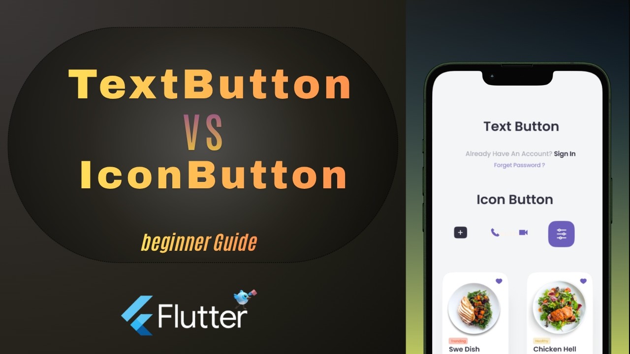 Flutter TextButton & IconButton Tutorial | Complete Guide to Button ...