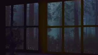 Dreamy Interlude creative music | heavy Rain sounds - Thunderstorm and howling wind | 1 hour