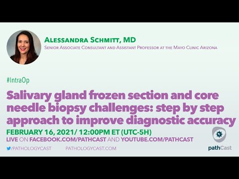 Salivary gland frozen section and core needle biopsy challenges - Dr. Schmitt (Mayo Clinic) #INTRAOP