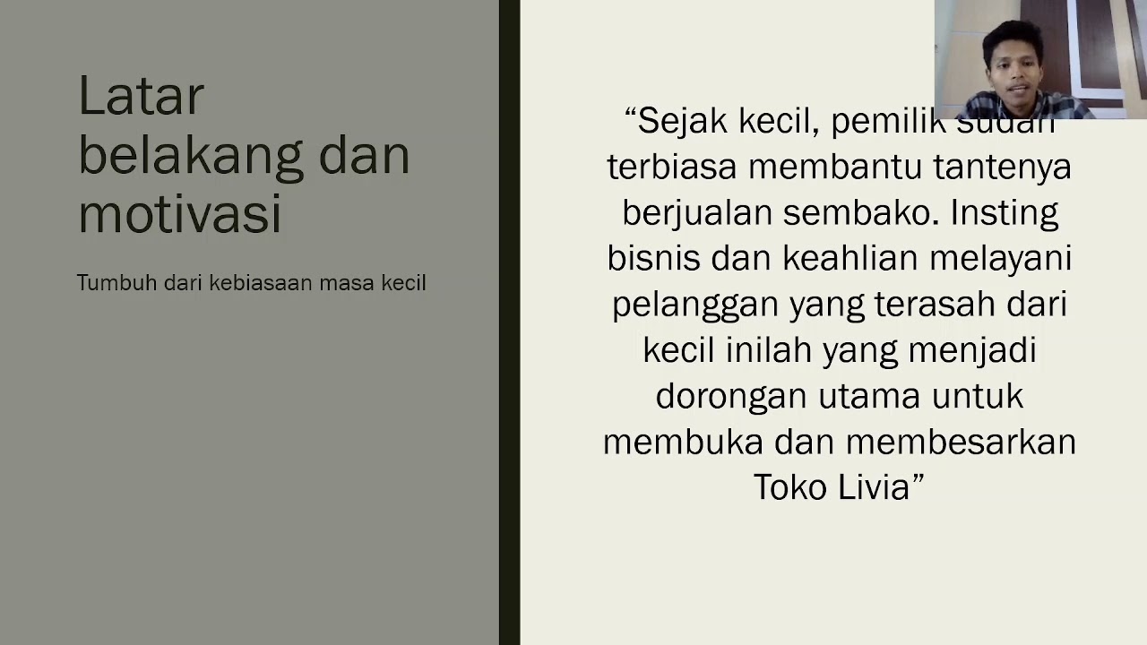 Tugas Technopreneur - Wawancara Pelaku Usaha - Toko Livia