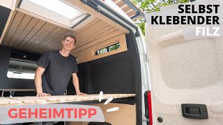 Selbstklebender Filz | Wandverkleidung einfach gemacht & Zwei neue Schiebefenster im Campervan 😍