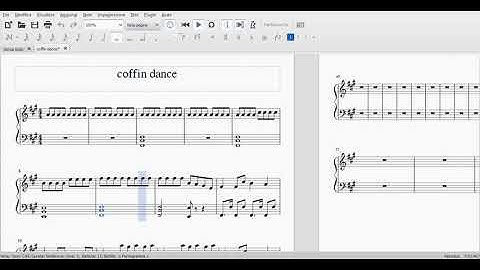 Coffin Dance made on Musescore (Sheet Music for Piano)