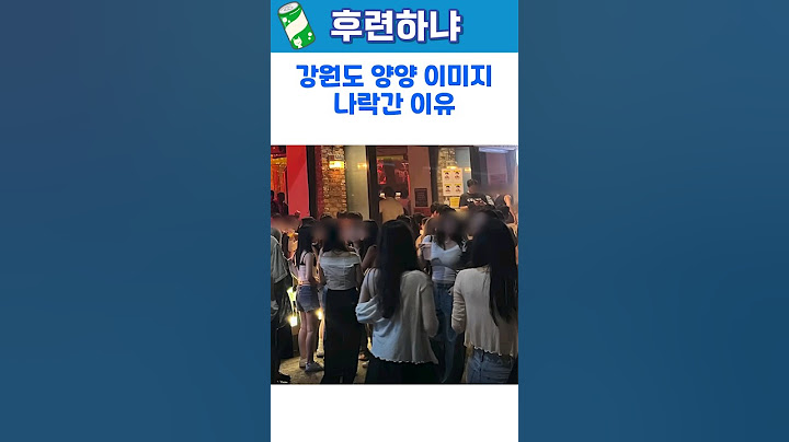 강원도 양양 이미지 완전 나락간 이유