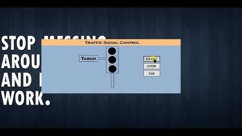 Traffic Signal control in Visual Basic.