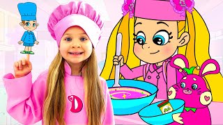 diana and roma pretend play slime and ice cream cartoon for kids