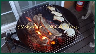 속세를 벗어나고 싶다 | 🌲평창 소나무 숲캉스🌲 | BBQ, 끝없는 산책, 시골길 | Summer vacation