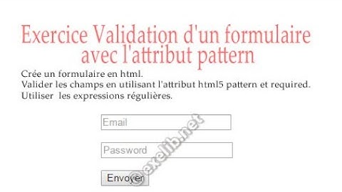Exercice Validation d