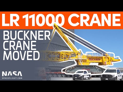 Buckner LR 11000 Crane Moved to Production Site | SpaceX Boca Chica