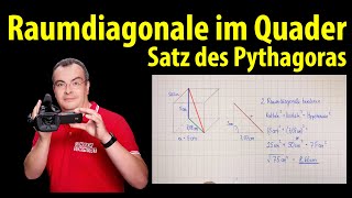 Raumdiagonale im Quader berechnen - Satz des Pythagoras | Lehrerschmidt