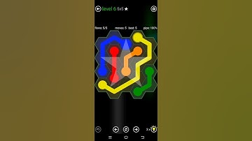 Flow Free Hexes Walkthrough Classic Park 5x5 Gameplay (Level 6)