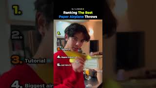 Ranking The Best Paper Airplane Throws