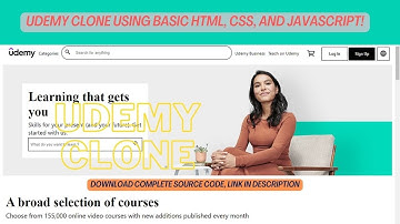 Build A Udemy Clone With Html Css And Javascript! #udemy #html #css #javascript #programming