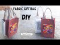 Fabric Gift Bag Tutorial | Diy Fabric Gift Bag | How to make a fabric gift bag