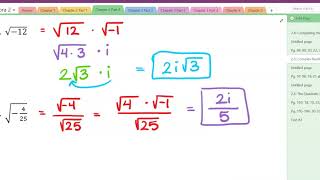 Algebra 2 - 2.5 Complex Numbers and Roots Part 1