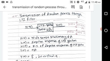 Transmission of random process through LTI filter