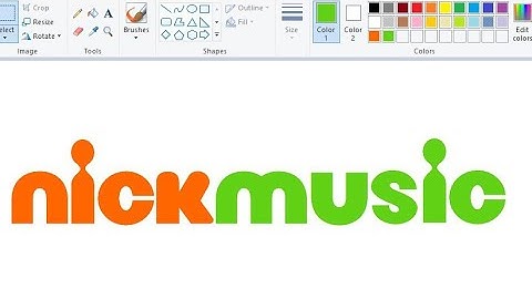 How to draw Nick Music Logo in MS Paint step by step