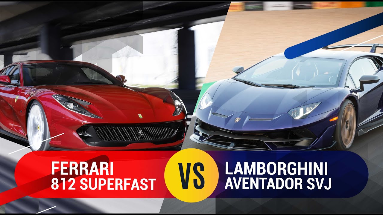 Lamborghini Aventador Svj VS Ferrari 812 Superfast - ¿Cuál es el más rápido  de España? | Comparativa - YouTube