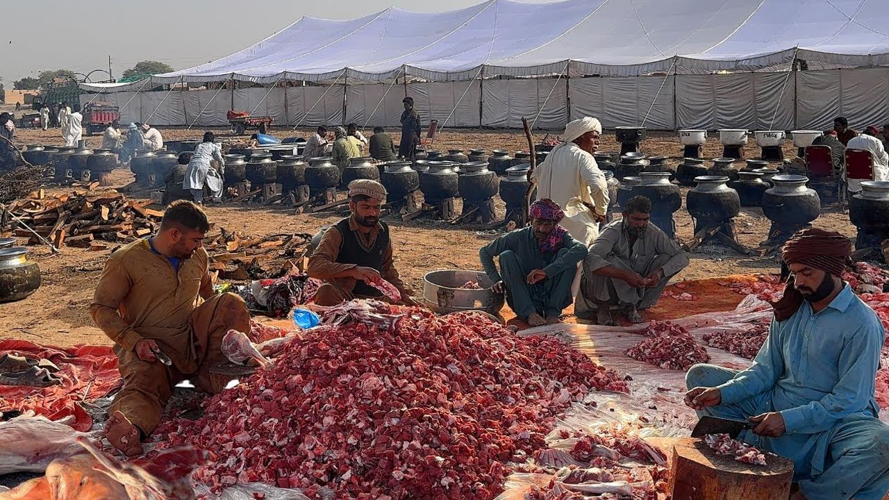 Viral Desert Wedding Food Prep | Mutton–Beef Qorma | Quail Steam & Desi Murgh for a Crowd of 5000+