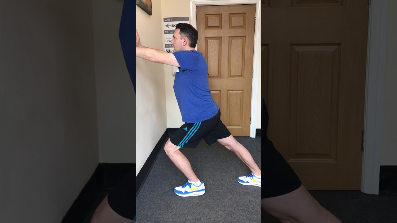 Standing calf stretch stretch for Plantar Fasciitis YouTube