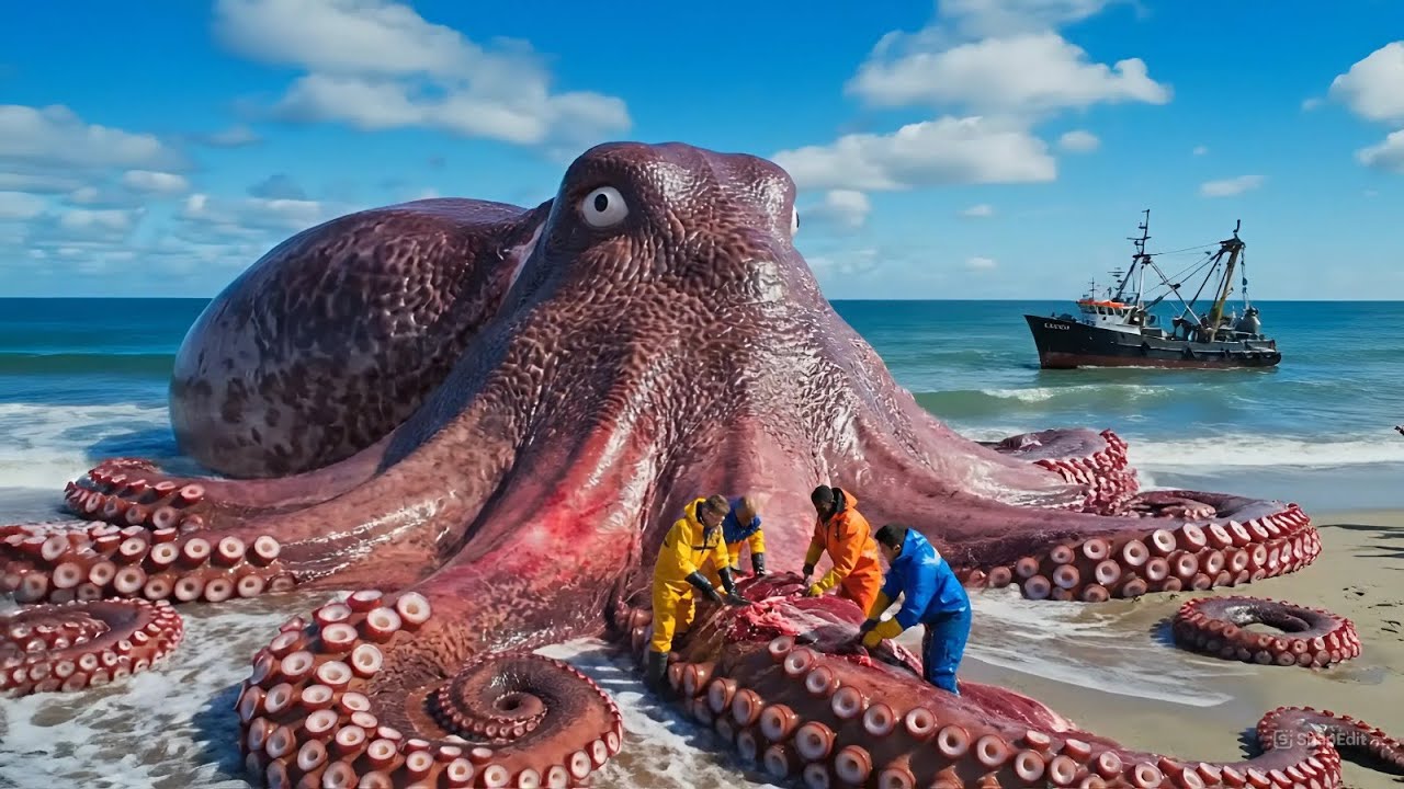 1000 Giant Deep-Sea Octopuses Caught in Trap Cages – Deep-Ocean Fishing Documentary