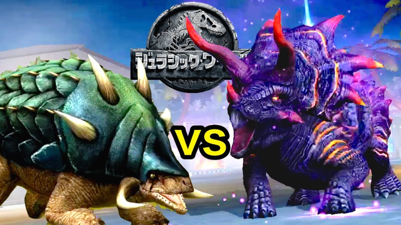 Ark最強恐竜ギガノトサウルスのハイブリッド ギガノケファロス Vs ボス草食恐竜 46 Jurassic World The Game 実況 Youtube