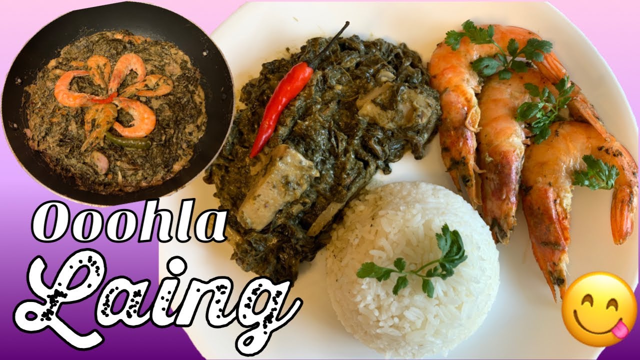 HOW TO COOK LAING TARO LEAVES IN COCONUT MILK YouTube how-to-cook-laing-taro-leaves-in-coconut-milk-youtube