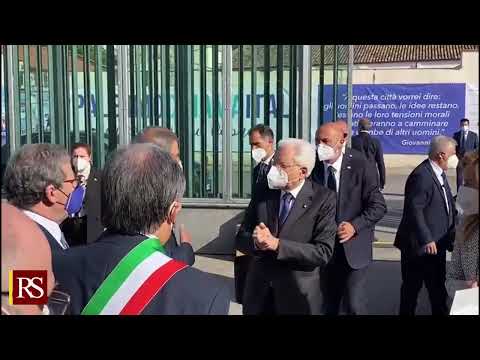 Strage Capaci: il presidente Mattarella all'aula Bunker di Palermo