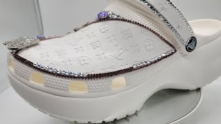 How To Bling Crocs With Faux Leather (Pvc Vinyl)