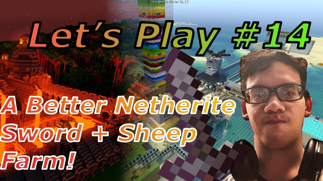 Minecraft Let's Play #14: New Netherite Sword + Automatic Wool Farm