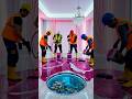 3D Ocean Floor Epoxy Transformation | From Pink Room to Luxury! 🌊✨ #shorts