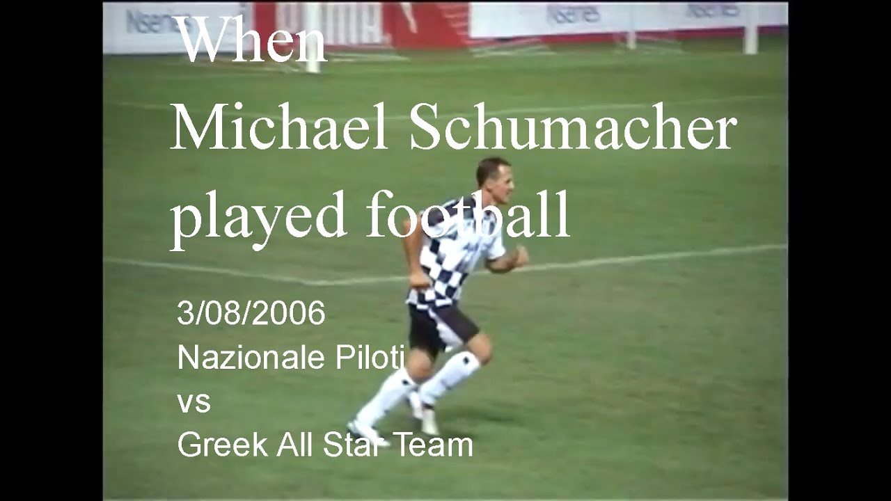 When Michael Schumacher played football Nazionale Piloti vs Greek All Star Team 23/8/2006