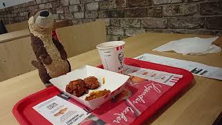 Korean wings at KFC Leipzig Main Station for the otter Marlenka