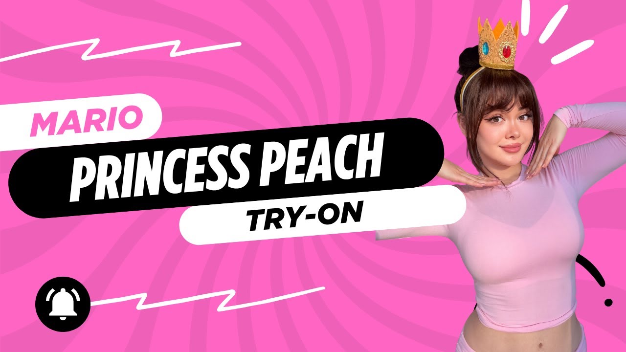 Princess Peach Cosplay Try-On 👑 | Super Mario Edition - YouTube