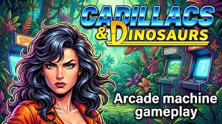 CADILLACS & DINOSAURS: HANNAH D. LEVELS 1 & 2 (ARCADE MACHINE GAMEPLAY) #CAPCOM #RETRO