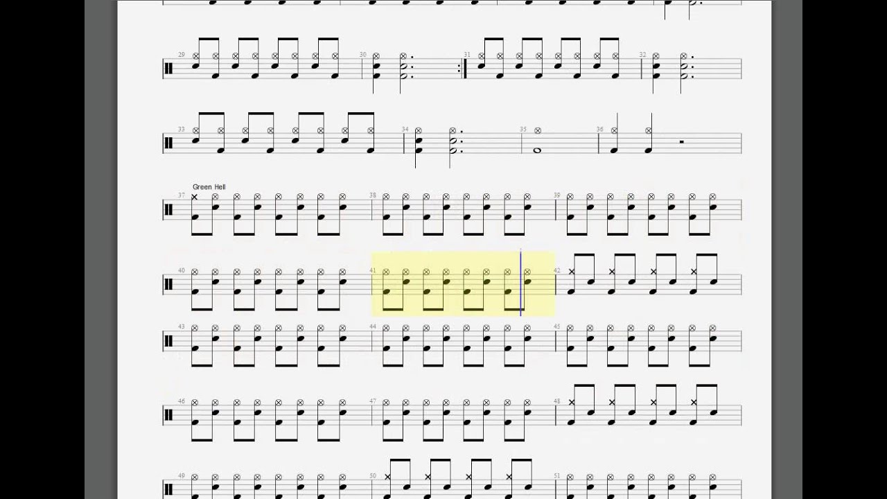 Metallica Last Caress Drum tablature YouTube