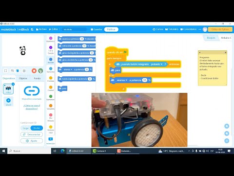 7- Programando el robot mBot con Bucle y condicional doble