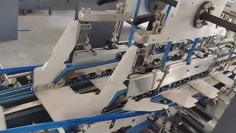 JIGUO automatic folder gluer machine 800 model. Running test before ship to Middle East customer.