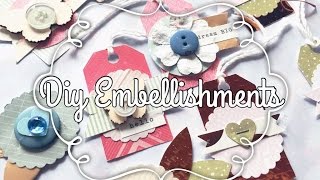 DIY embellishments using Buttons & Paper Punches!! 💖✂️
