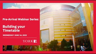 Wednesday Webinar:  Building Your Timetable