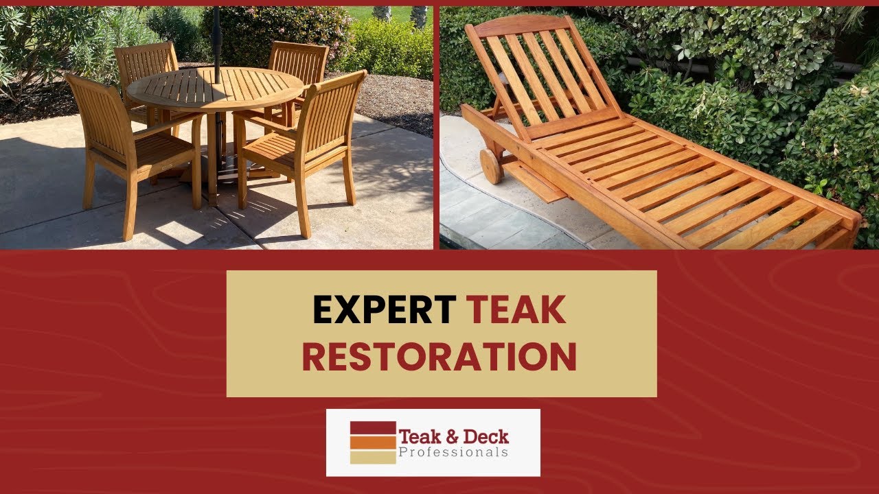 Teak Furniture Restoration: From Gray & Weathered to Golden Like New | Teak & Deck Professionals