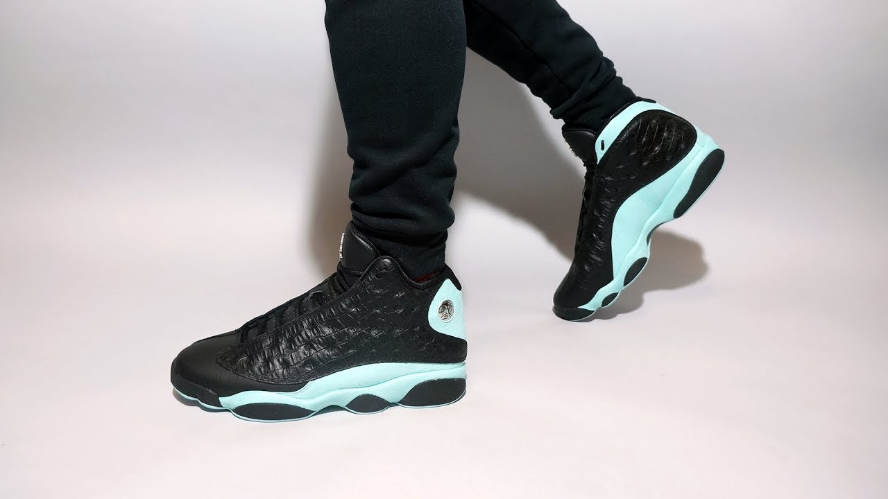 island green jordan 13 outfit