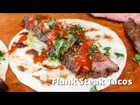 Flank Steak Tacos Recipe | Grilled Flank Steak on Santa Maria Style Grill