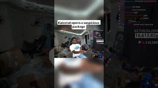 Kaicenat opens a suspicious package